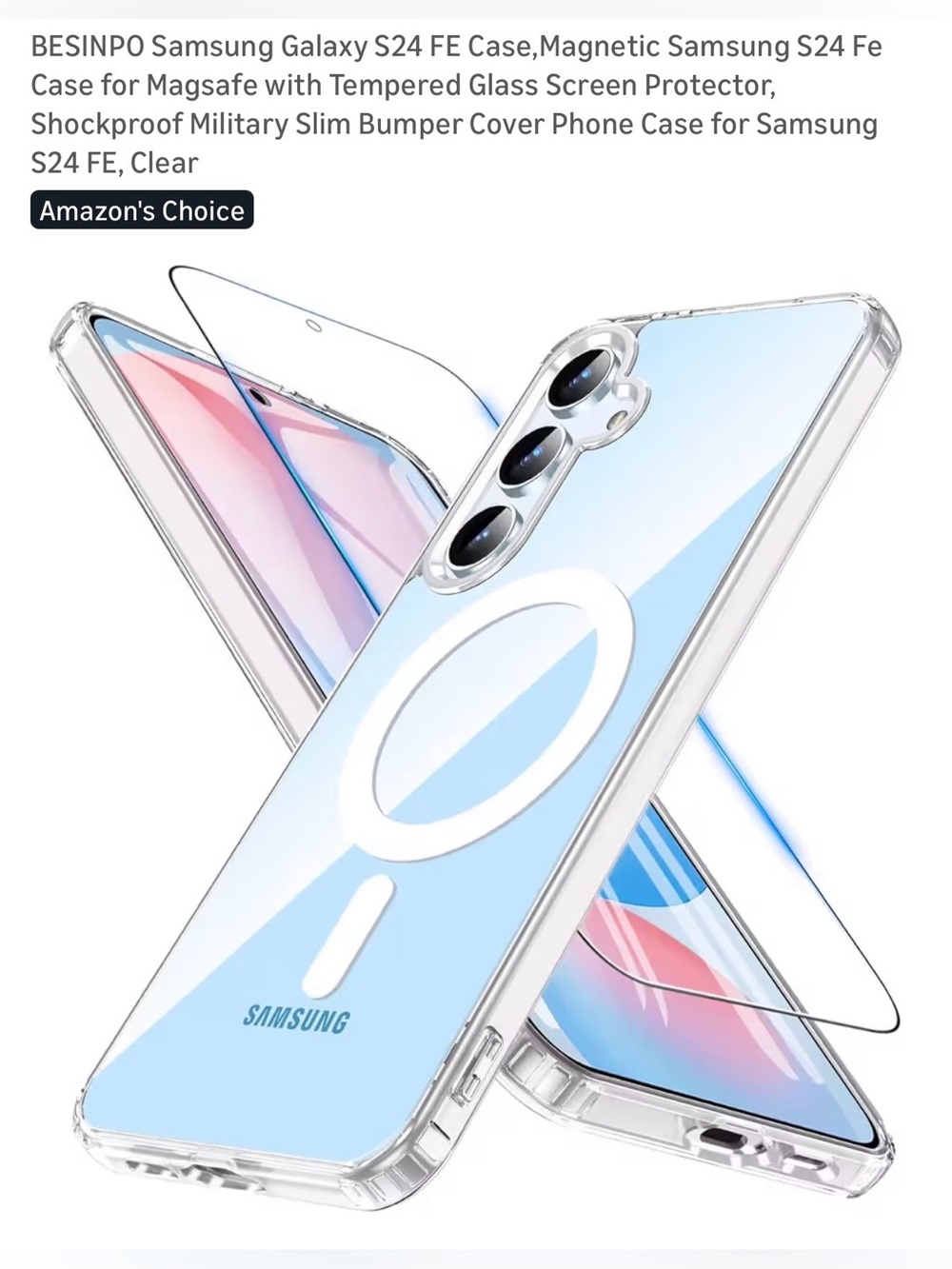 BESINPO Samsung Galaxy S24 FE Case,Magnetic Samsung S24 - NEW